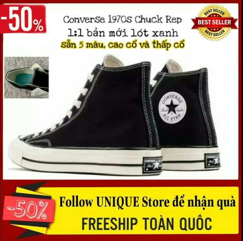 ( Tặng Hộp ) Giày Converse Chuck Taylor Cao Cổ Đen Trắng Cho Nam Và Nữ, Giày Thể Thao Sneakers Nam Nữ, Giày Sneaker Cao Cổ giá rẻ