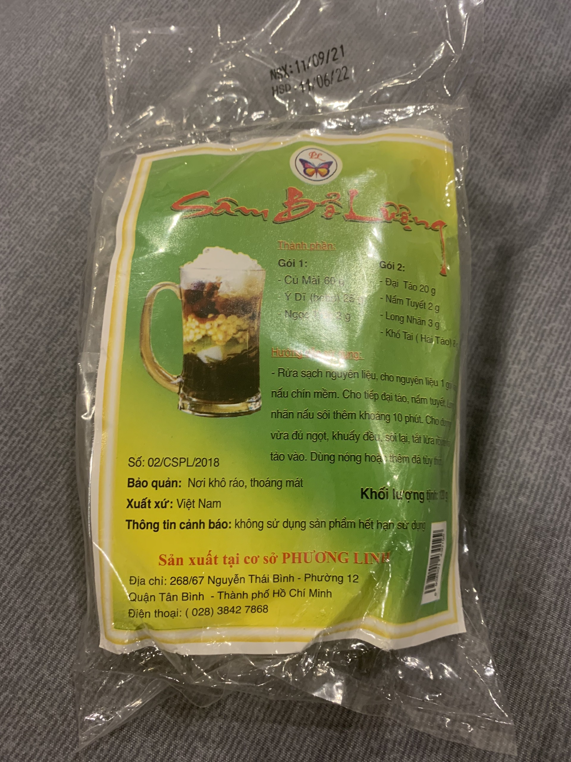 Set nấu chè sâm bổ lượng Phương Linh 120g