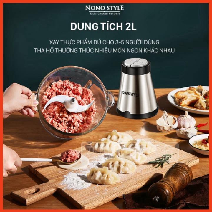 ✒◄❀ Máy xay thịt thực phẩm đa năng – Thiết bị xay trộn nghiền – Dung tích 2L3L tiện dụng cho gia đình – BH 6 THÁNG