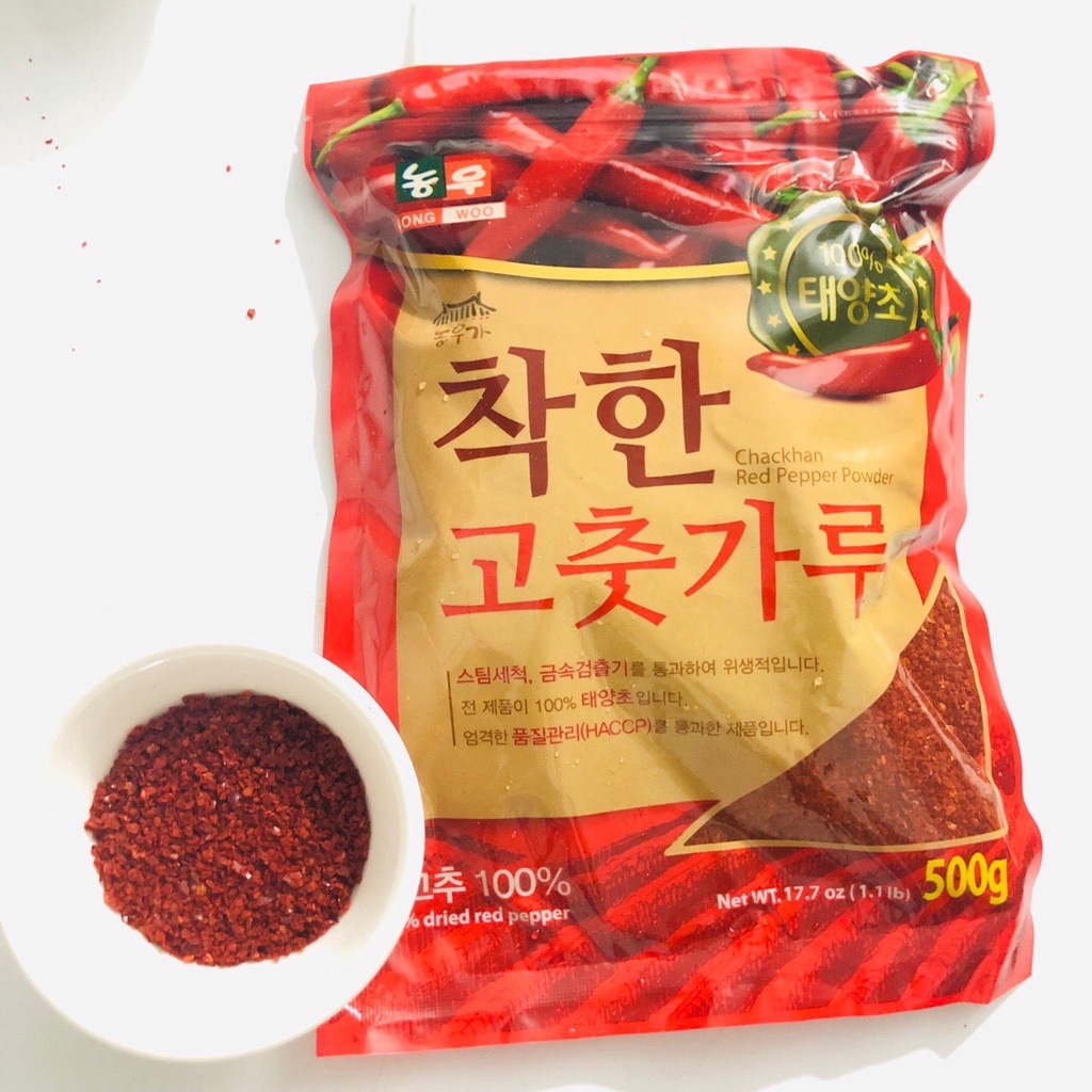 Ớt Bột Hàn Quốc Làm Kim Chi Vảy 500g