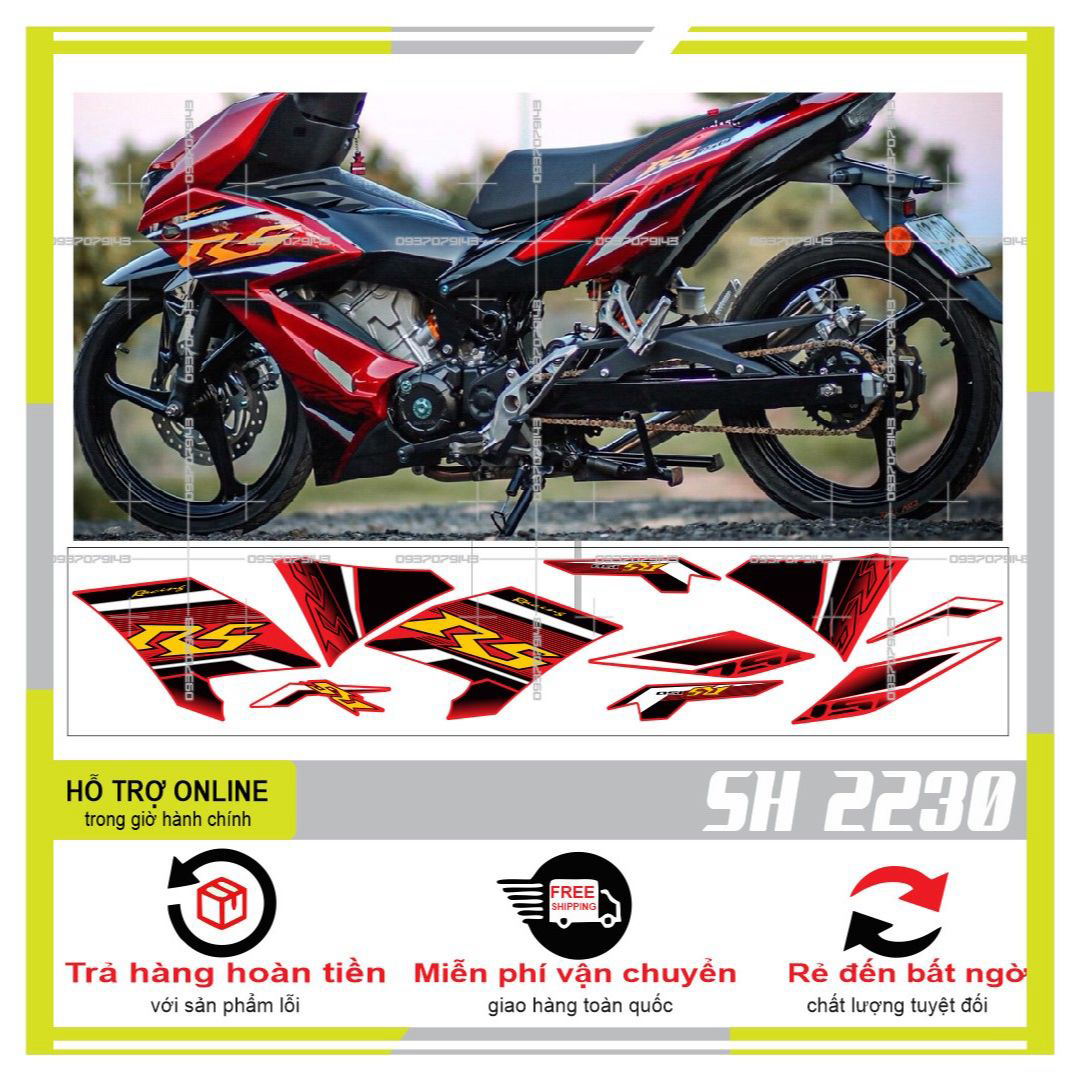 Tem rời winner x rs dán xe đỏ