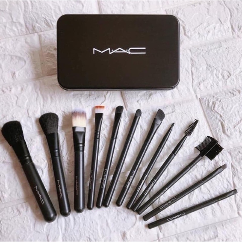 Bộ cọ trang điểm 12 món MAC, dụng cụ makeup, đồ nghề make up chuyên nghiệp, combo make-up