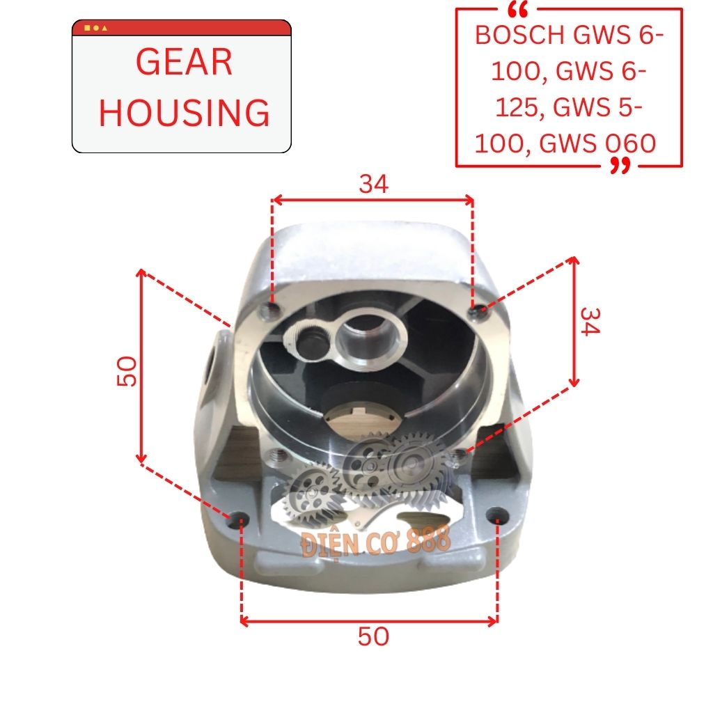 Bộ đầu nhôm mài bosch gws 6-100, gws 6-125, gws 060