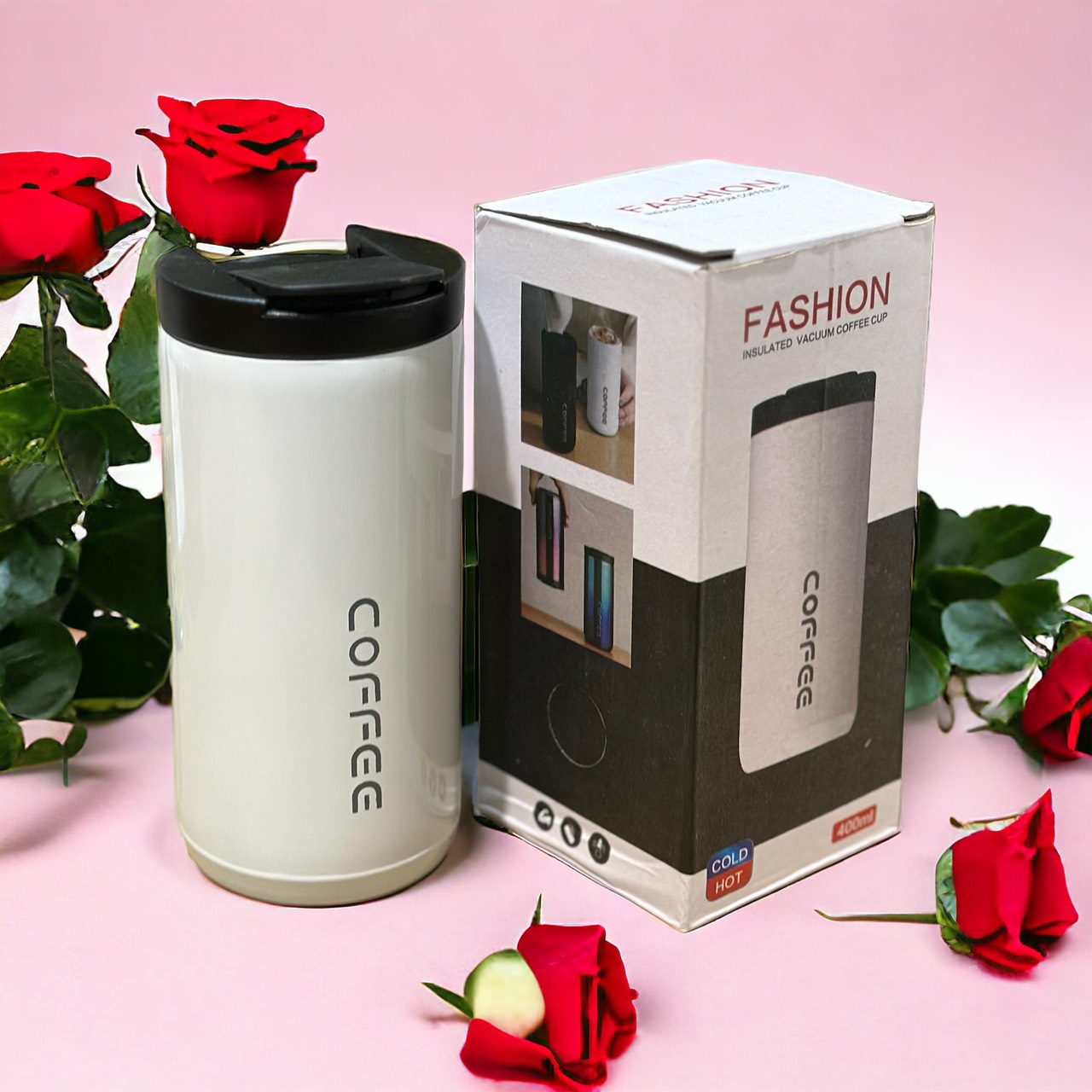 (Quà tặng Hộp cà phê G7 Gold Trung Nguyên) Bình Giữ nhiệt Coffee Inox 304( 400ml)