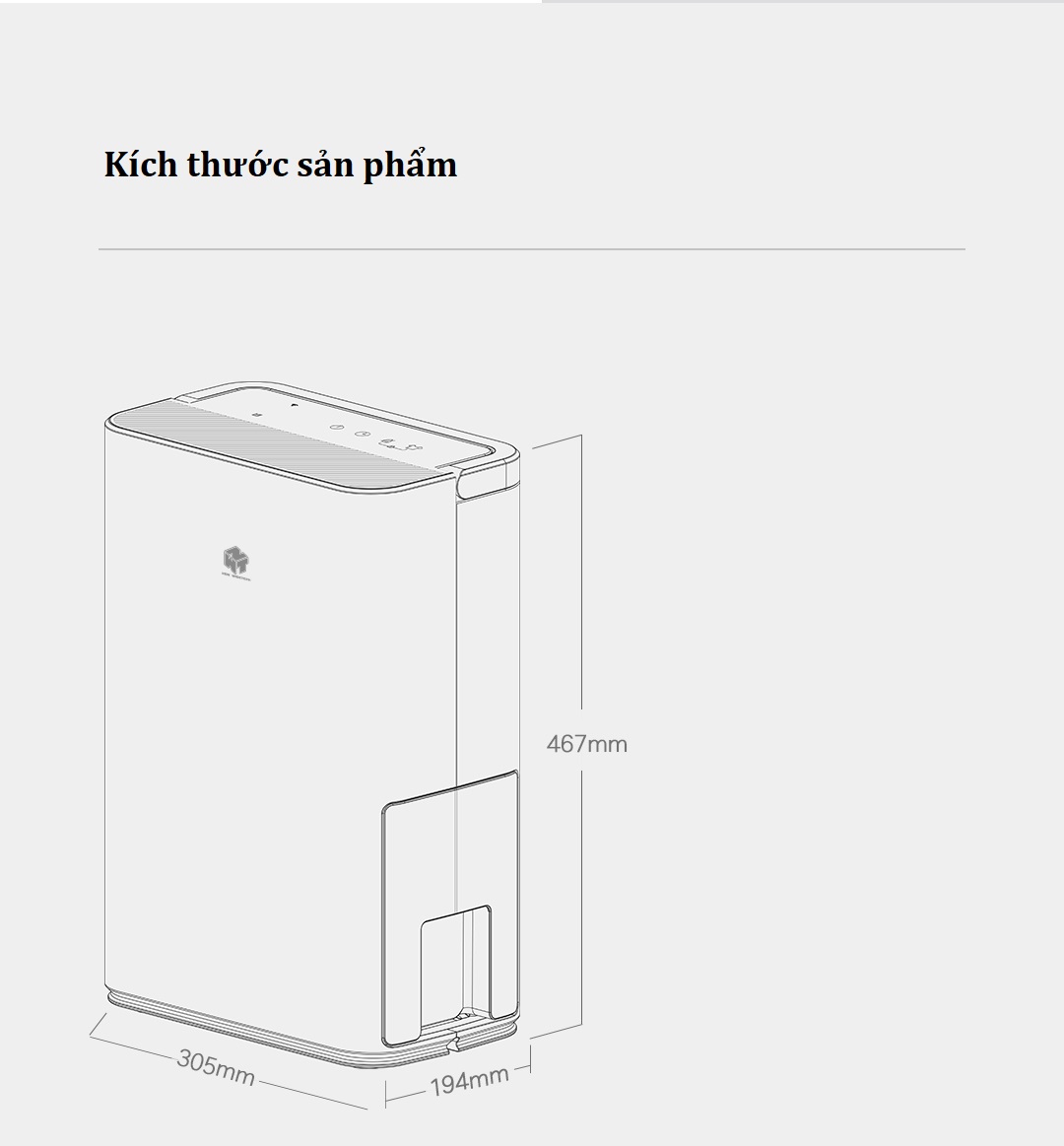 Máy hút ẩm Xiaomi New Widetech 12L