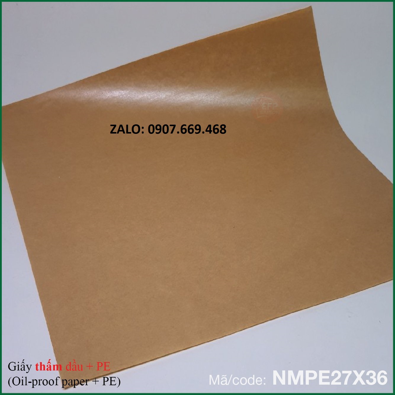 Giấy gói thực phẩm tráng PE size 27x36cm ( 500 tờ )
