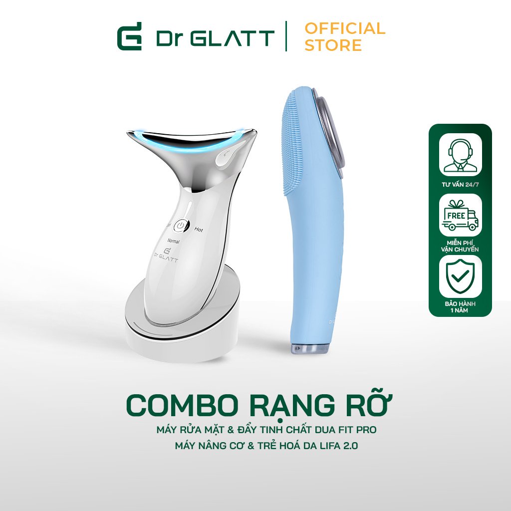 BÁO GIÁ MÁY CHĂM SÓC DA NÂNG CƠ MẶT | Shopee Lazada Sendo Tiki mới nhất 20 Combo máy rửa mặt đa chức năng Dua Fit Pro và máy nâng cơ trẻ hoá lifa 2.0 DR GLATT chăm sóc da mặt toàn diện