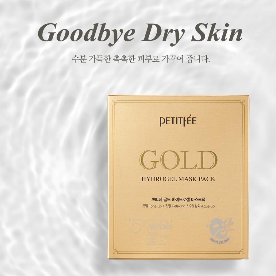 Mặt nạ mặt PETITFEE Gold Hydrogel Mask Pack (vàng 24K) (date: 30/09/2024)