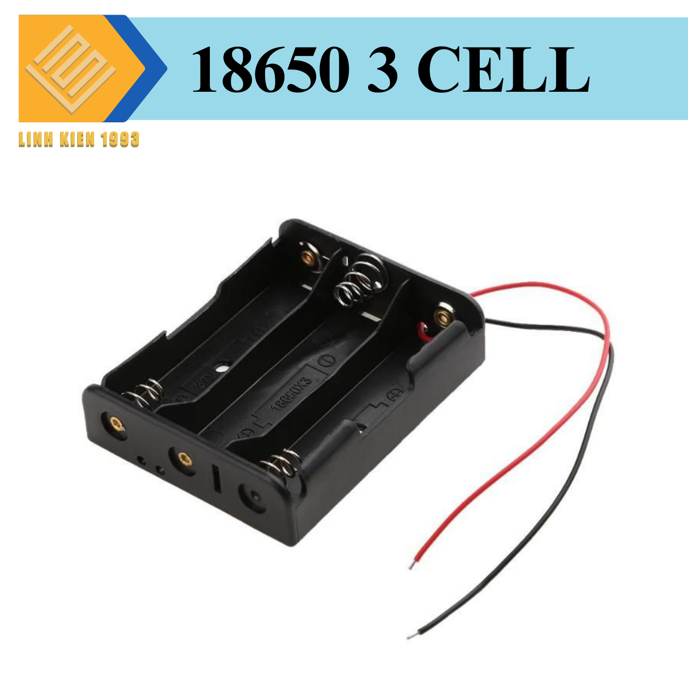 Đế 3 pin 18650 mắt nối tiếp