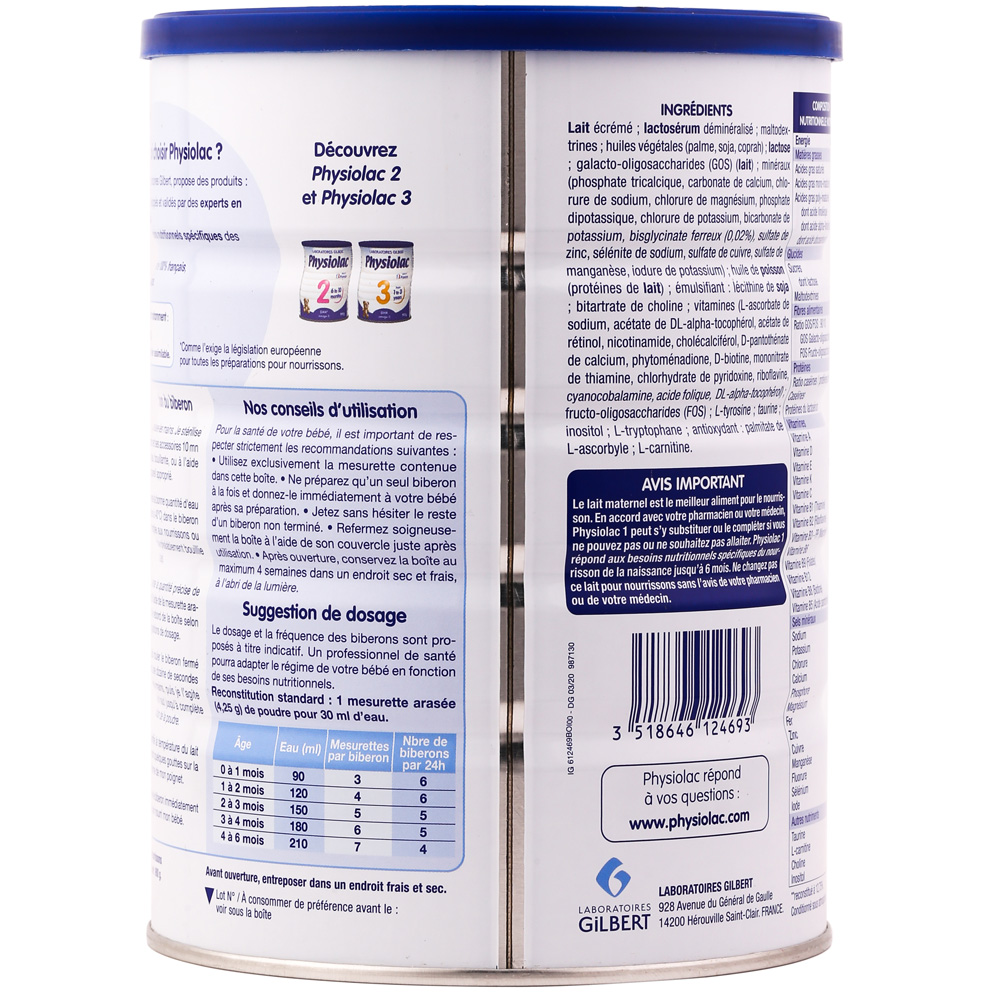 [HCM]Sữa Physiolac số 2- 900g