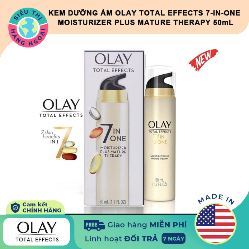 Kem dưỡng da Olay Total Effects 7-in-One Moisturizer Plus Mature Therapy 50ml Made in USA(được bán bởi Siêu Thị Hàng Ngoại)