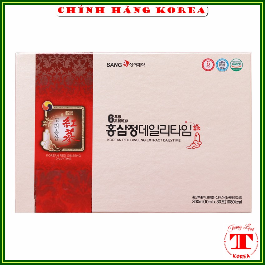 Nước hồng sâm Sanga hàn quốc chính hãng, hộp 30 gói - Tăng thể lực, giảm stress, phòng ung thư - tranglinhkorea