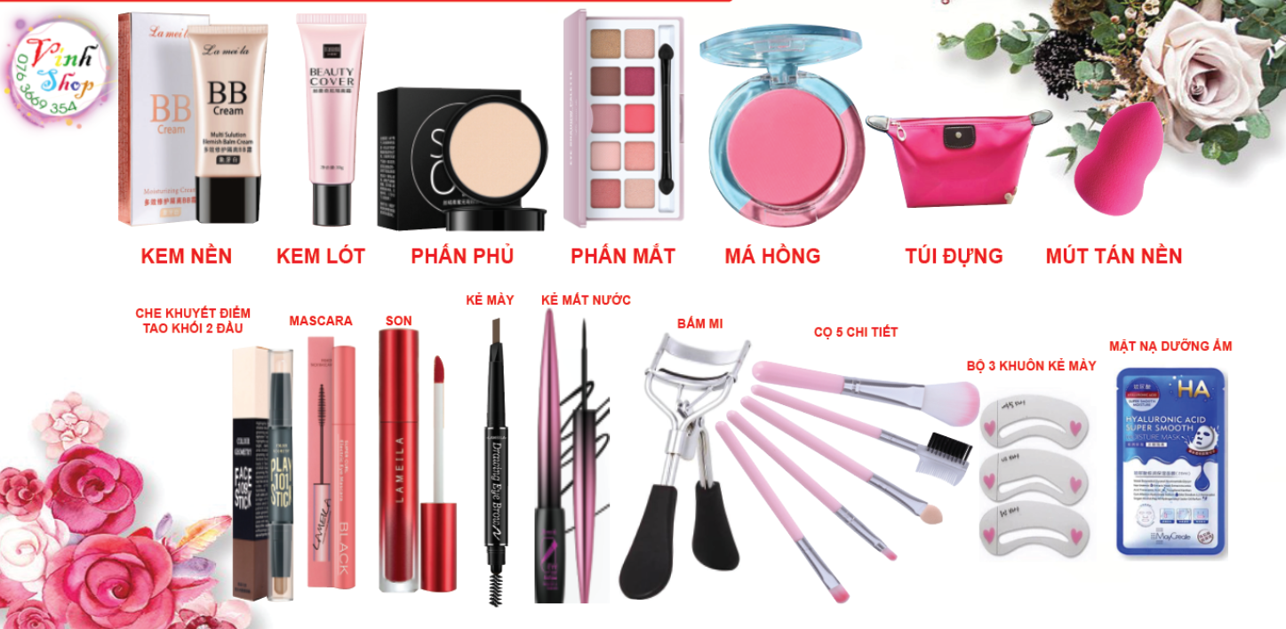 [SALE SỐC] Sét bộ trang điểm 16 món cực rẻ cho nàng