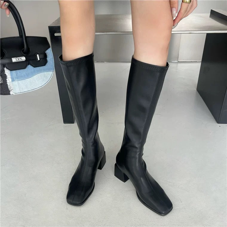 Giày Bốt Nữ Boot Nữ Đùi Da 6P Thời Trang MEELY - BOT500