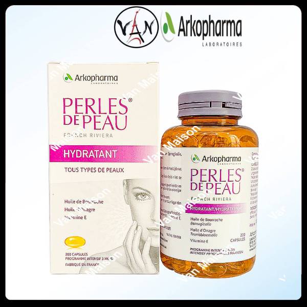 Collagen đẹp da perles de peau arkopharma 200 viên( 3 tháng ) vitamin E