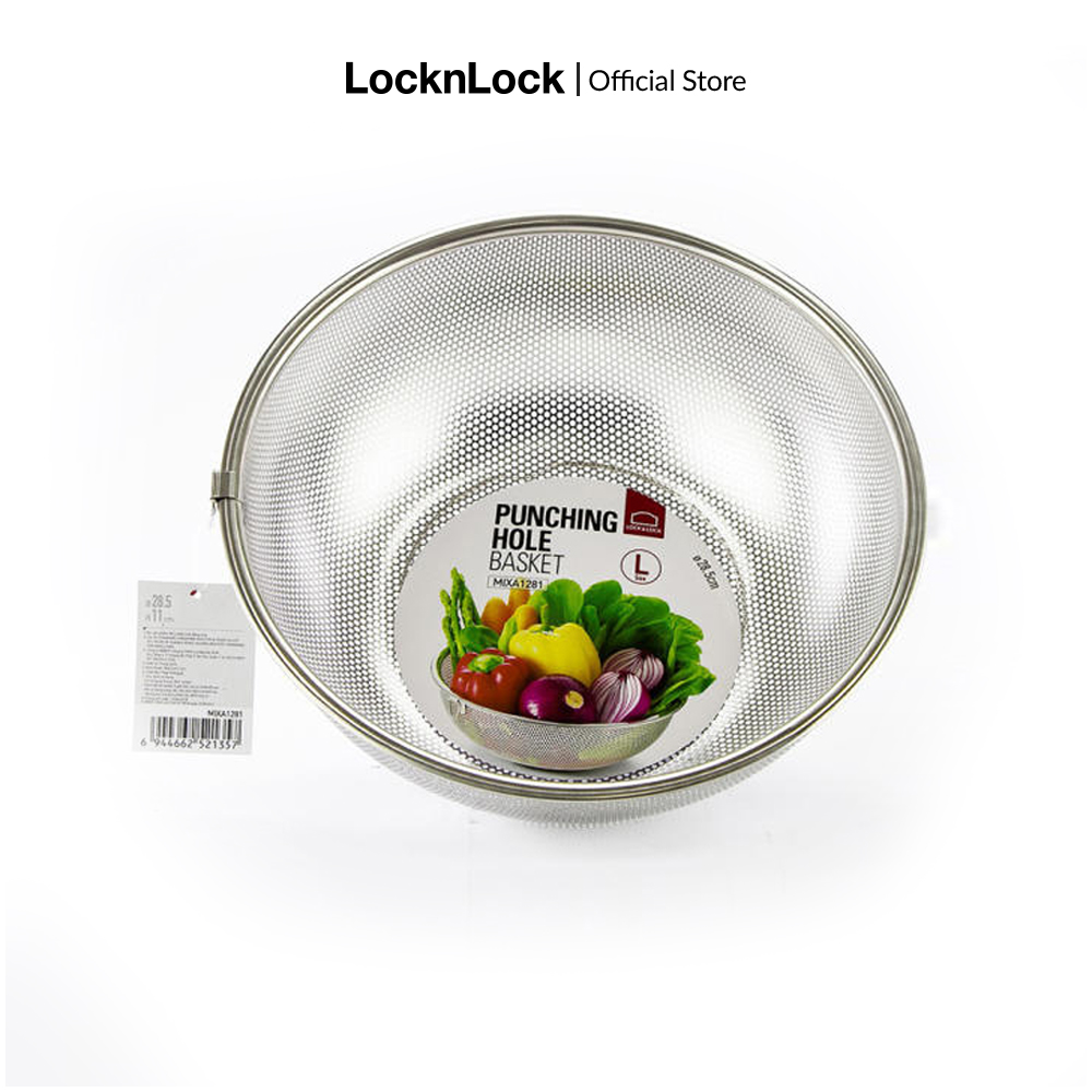 Rổ inox punching hole lock&lock mixa1281