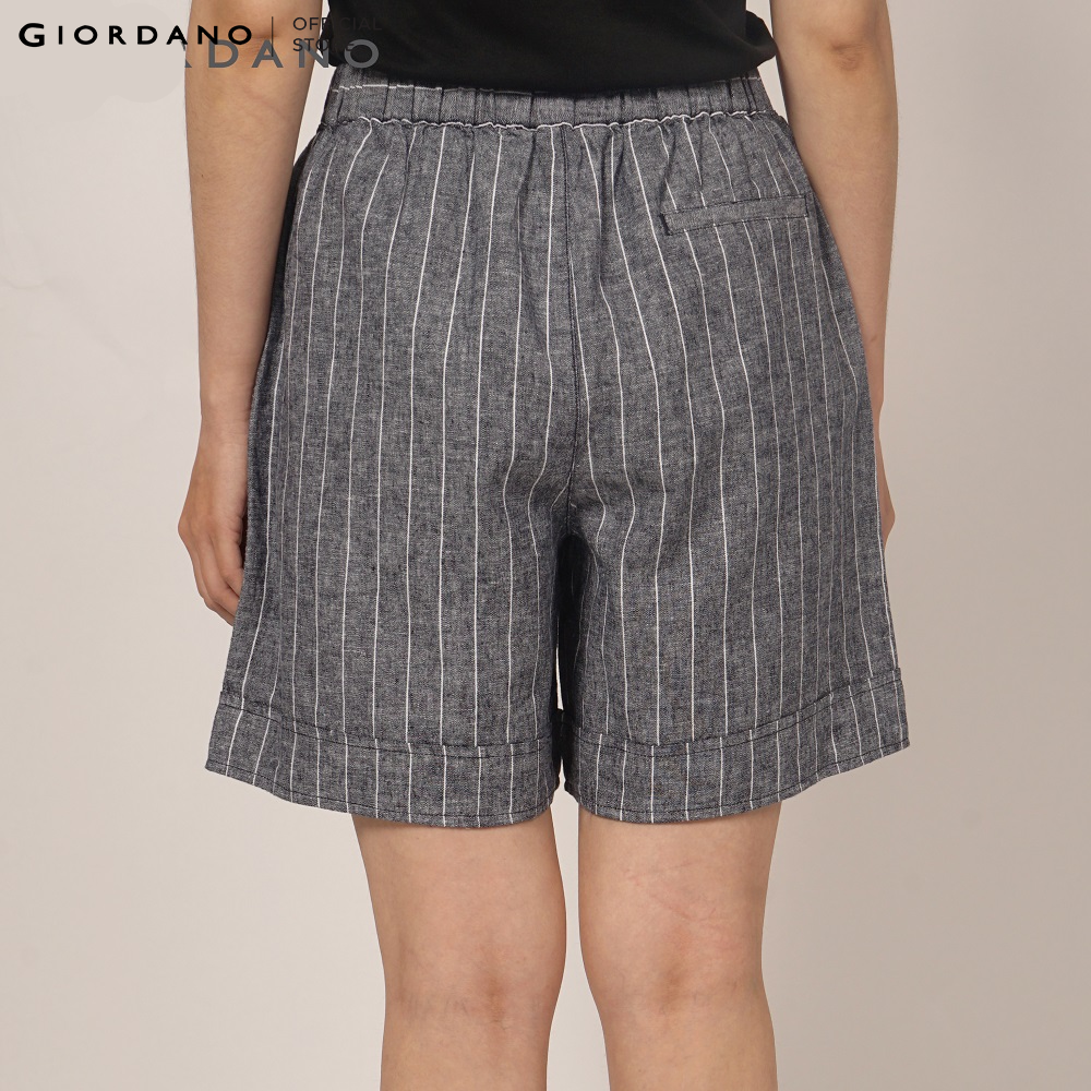 GIORDANO Quần Shorts Linen Nữ 05400233