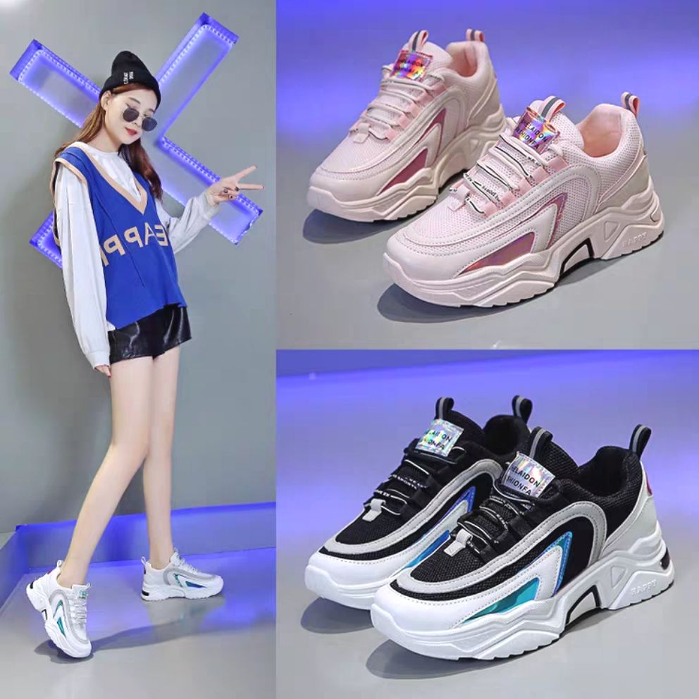 GIÀY THỂ THAO NỮ PHẢN QUANG 3/GIẦY SNEAKERS ĐỘN ĐẾ 5CM