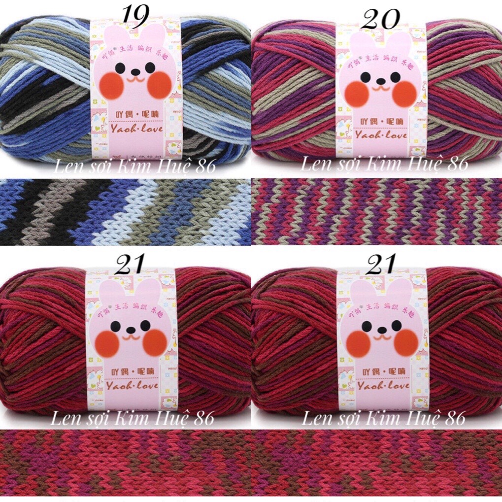 Len Yaoh Love sợi to 3mm cuộn 100g