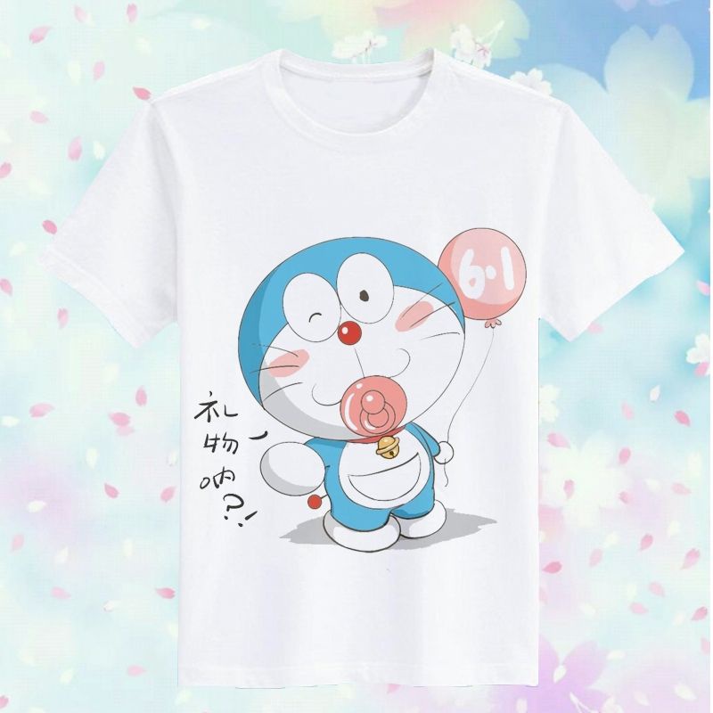 [NHIỀU MẪU] Áo Thun Tay Lửng Hoạt Hình DORAEMON Dễ Thương
