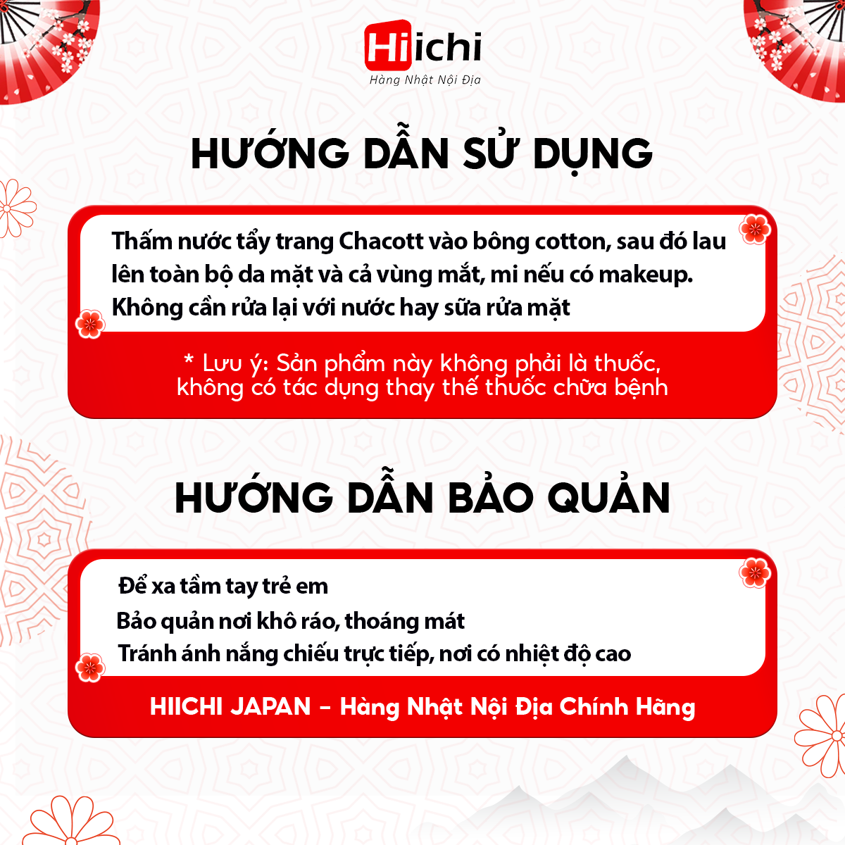 Tẩy trang Chacott 500ml