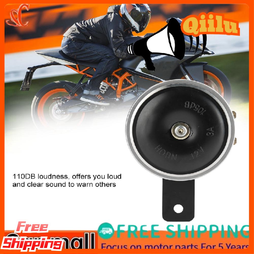 【Ready Stock】3 Inch 12V Universal 1105dB Super Loud Waterproof Metal Horn for Car Vehicle Truck Motorcycle