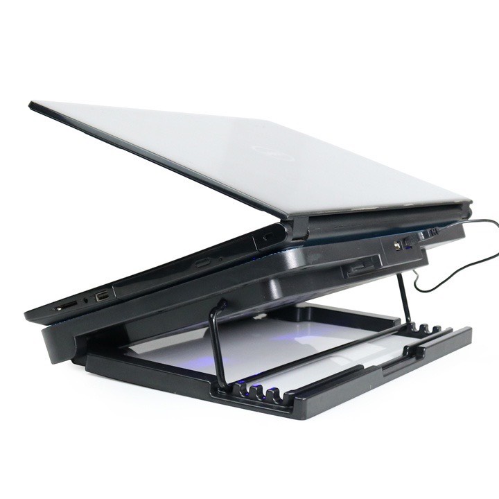Đế Tản Nhiệt Laptop 2 Quạt Model N99 Sử Dụng Cho LapTop Từ 10-17 Inch Nâng Cao 45 Độ Thoải Mái Làm Việc