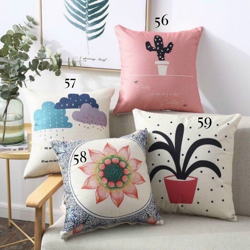 Vỏ gối tựa vuông, gối sofa
