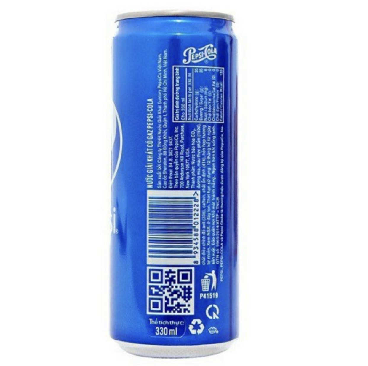6lon nước ngọt Pepsi Cola 330ml