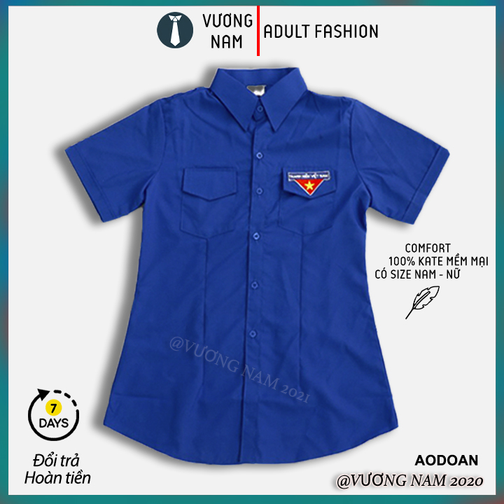 [Hoàn tiền 20%] Áo đoàn thanh niên Việt Nam hàng tiêu chuẩn chất vải kate cao cấp
