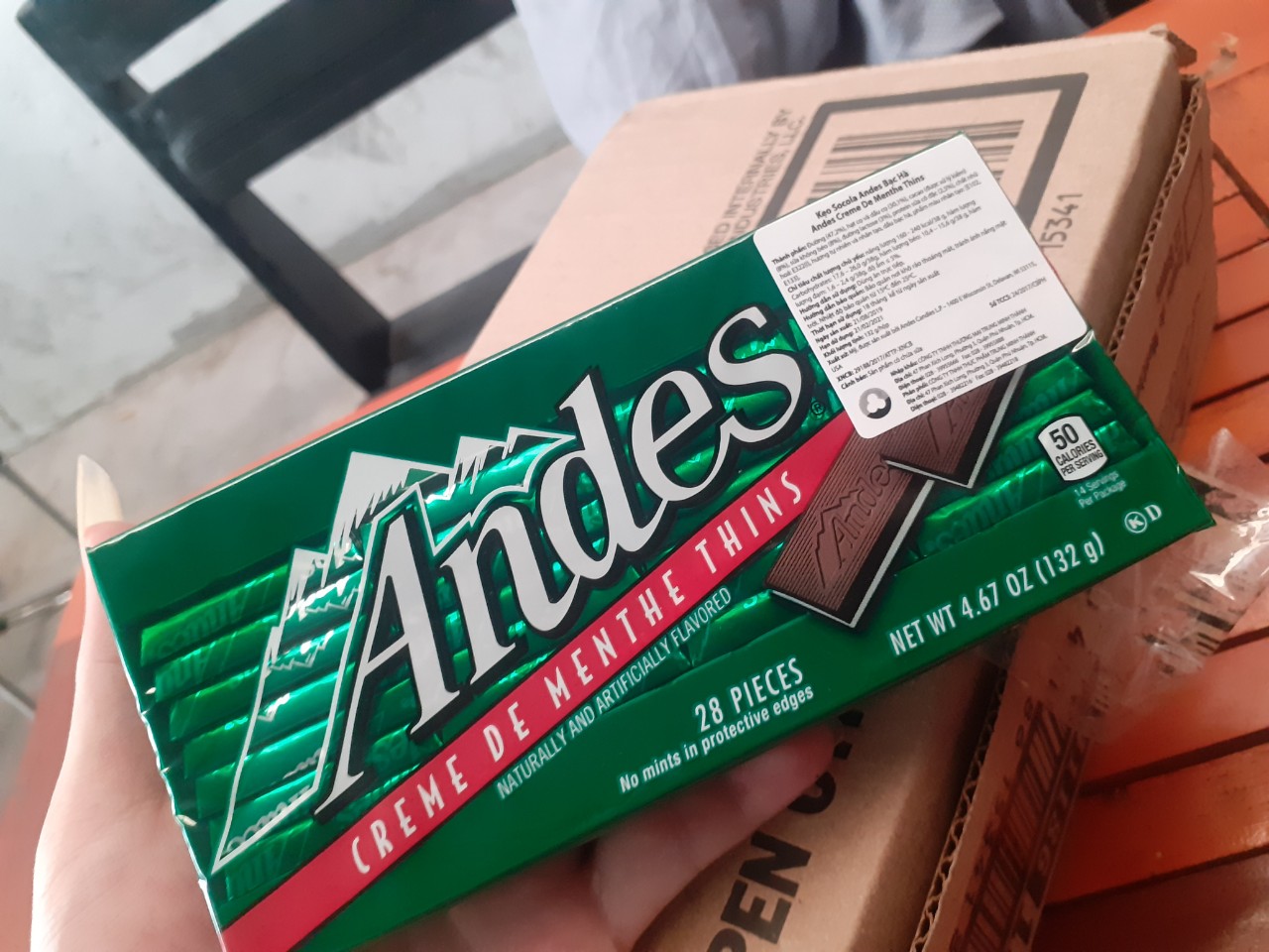 Socola Andes Bạc hà Mỹ 132g