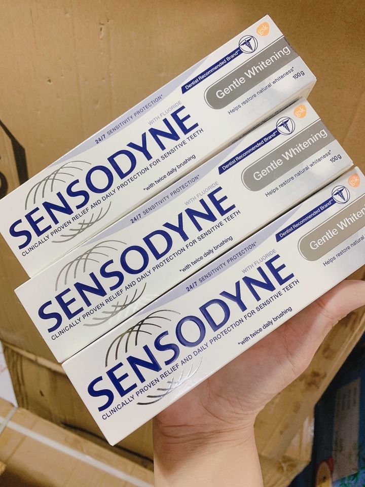 Kem đánh răng Sensodyne trắng răng giảm ê buốt