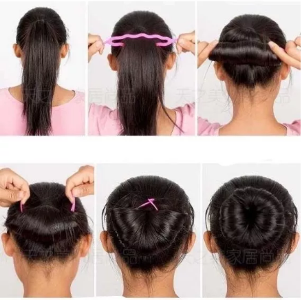 Bộ 4 món dụng cụ làm tóc làm phồng tóc, búi tóc củ tỏi , tạo khiểu tóc đa năng