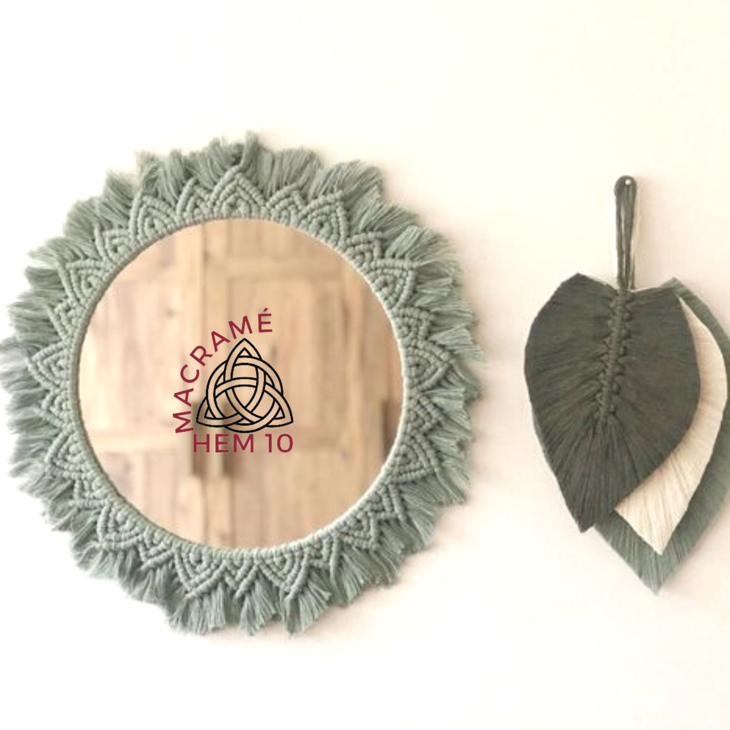 Gương Soi Treo Tường Macrame Đẹp - Thời Trang 35cm