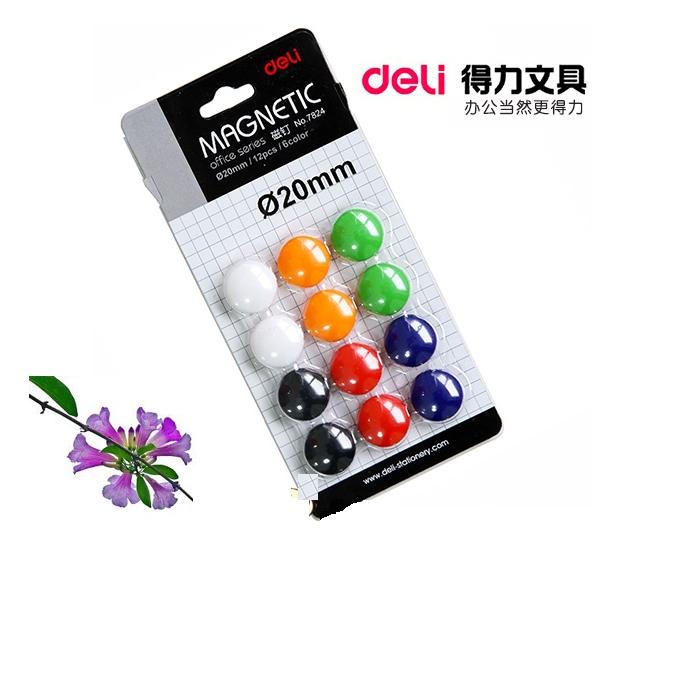 [HCM]3 Vỉ Nam châm gắn bảng 20mm deli 7824
