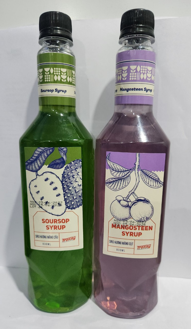 Siro măng cụt Trendy chai 830ml pha trà măng cụt thơm ngon