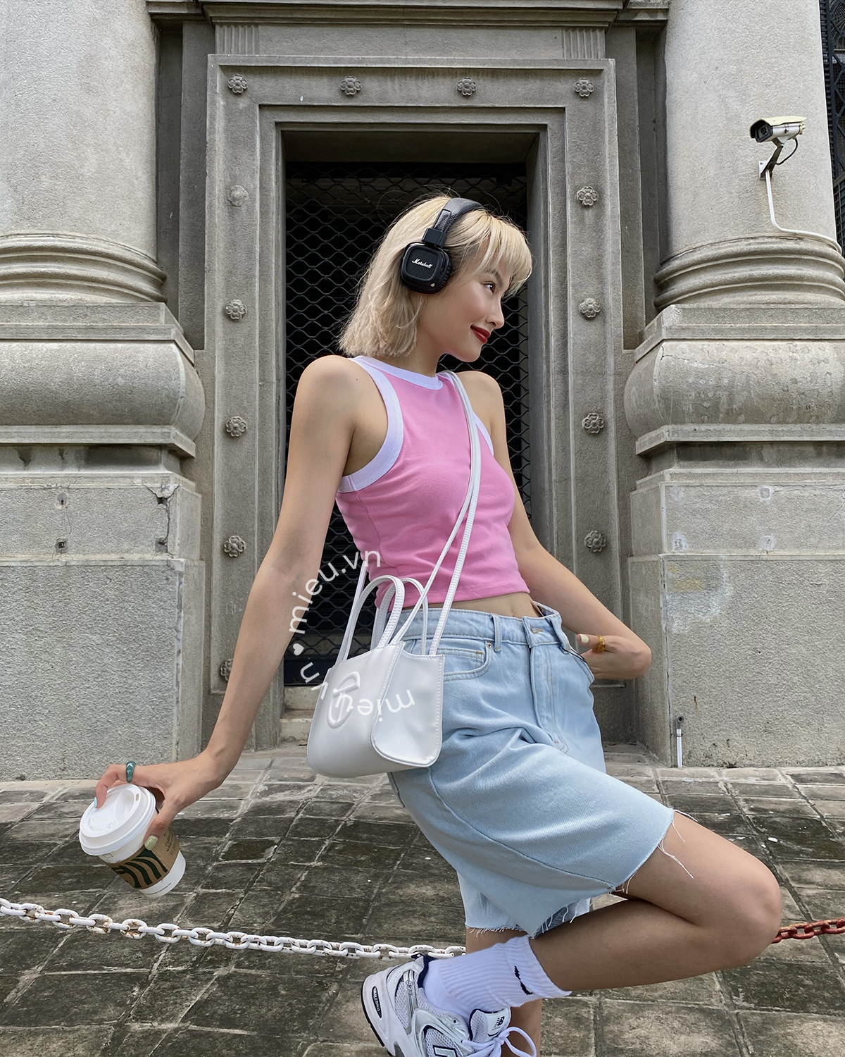 Áo crop thun balo sọc gân MIEU - JJN05