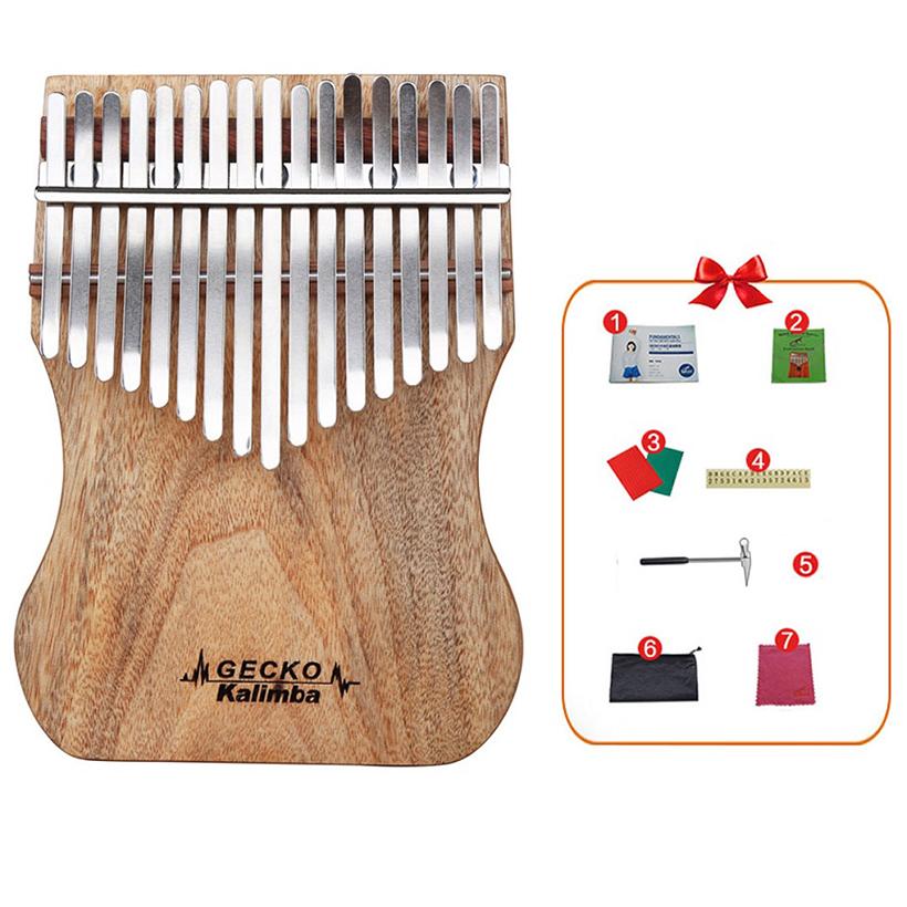 Đàn kalimba 17 phím gecko k17cap gỗ mahogany tặng kèm khóa học miễn phí - hàng có sẵn.