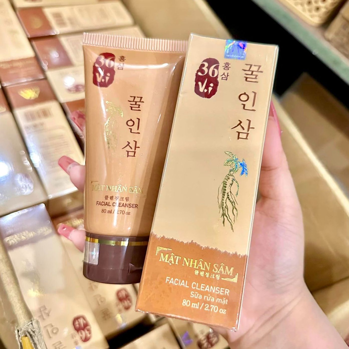 Sữa Rửa Mặt Mật Nhân Sâm 36 Vị Meea Organic 80ml