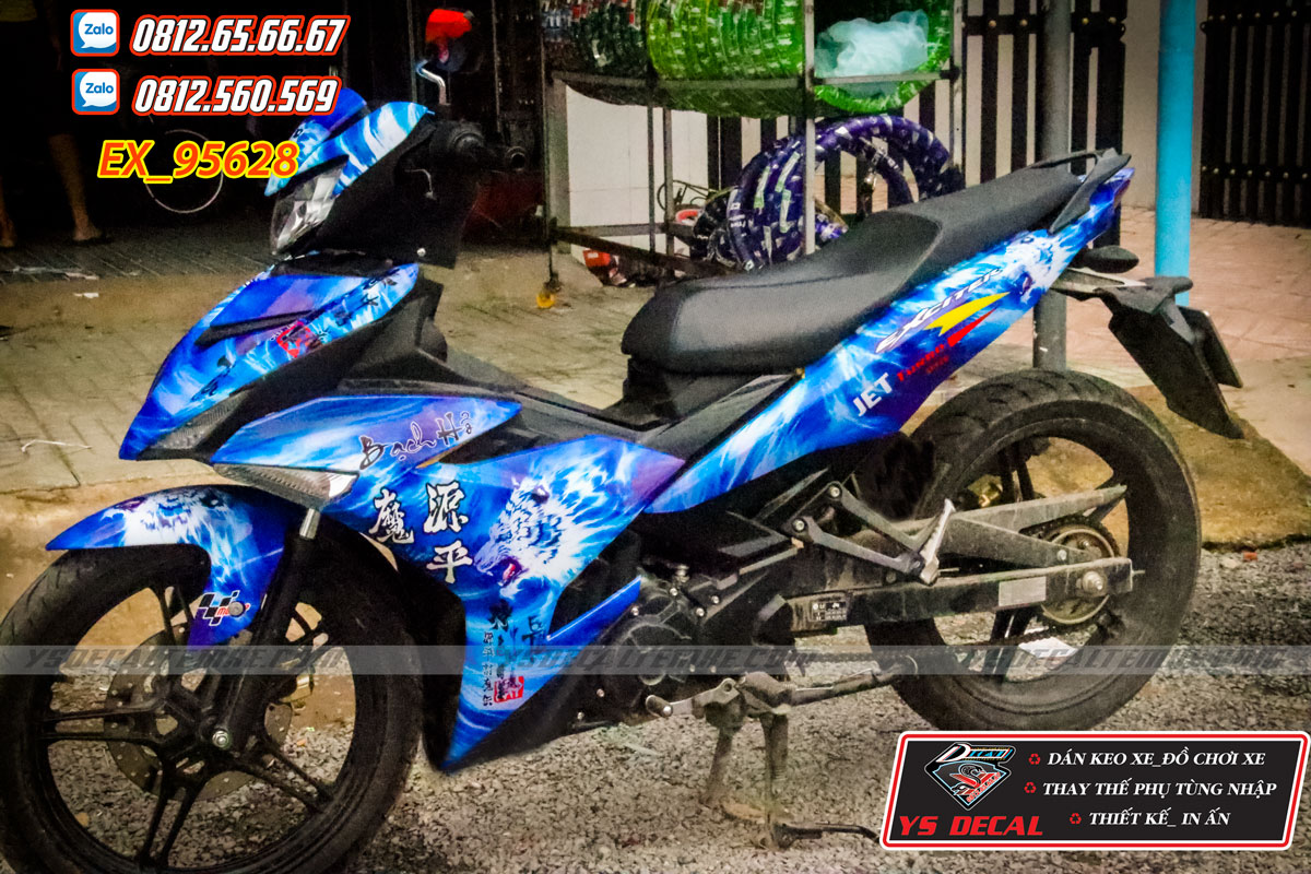 Tem trùm Ex150 xanh GP mẫu  Bạch Hổ