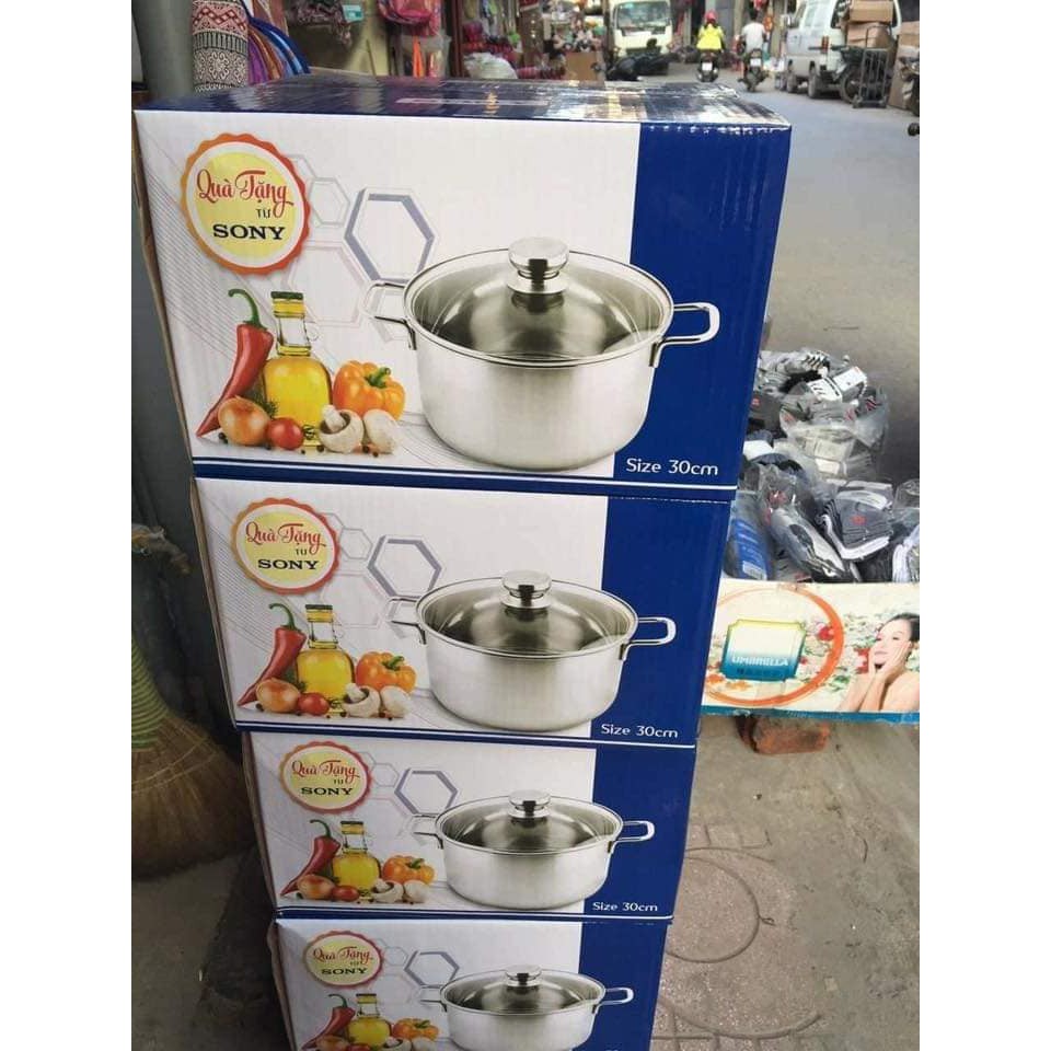 NỒI LUỘC GÀ SONY SIZE 30CM ( INOX CAO CẤP)