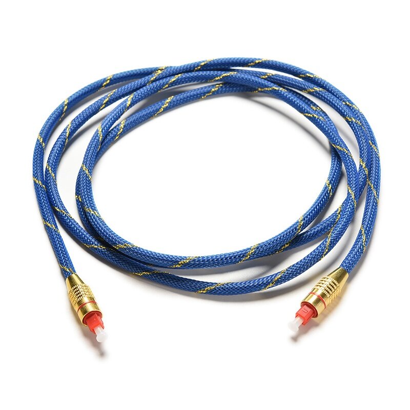 Cáp quang âm thanh Toslink Optical 2m (Xanh Phối Vàng)