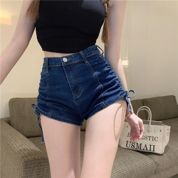 Quần short bò rút dây cá tính