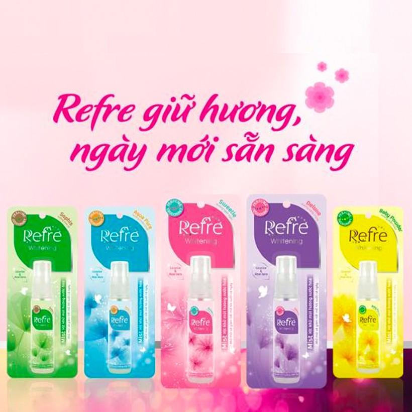 Xịt khử mùi hương nước hoa Refre 30ml (Vàng hương phấn thơm)