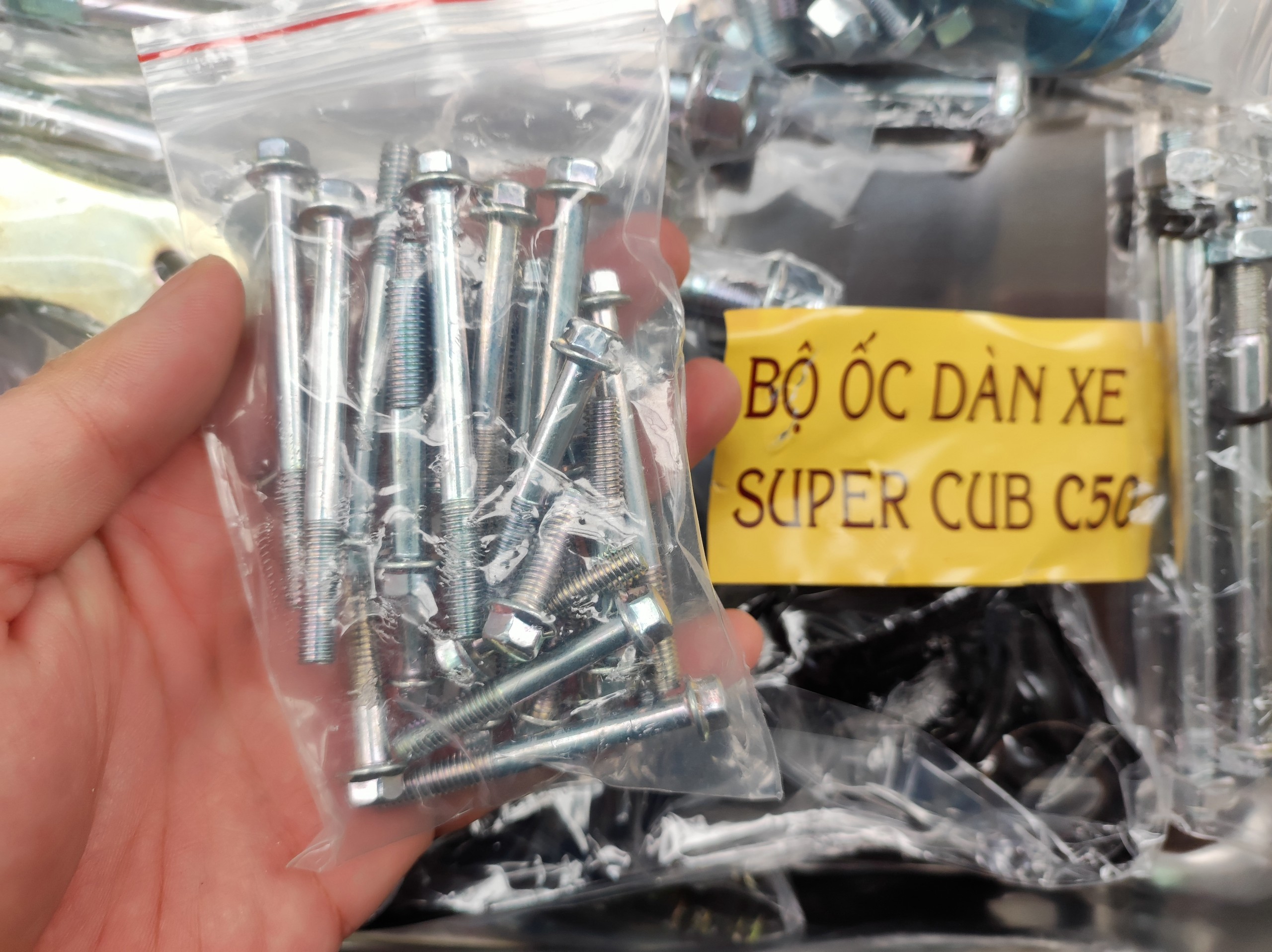 Bộ ốc dàn xe máy Dream Thái , Dream Việt , Wave Alpha Full đủ chi tiết, xi mạ đẹp