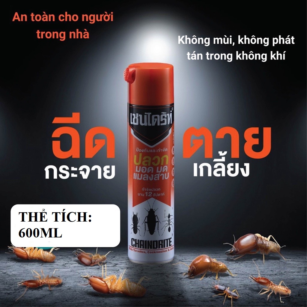 Bình xịt diệt Muỗi/Gián/Kiến/Côn trùng ARS - Chaindrite 600ml