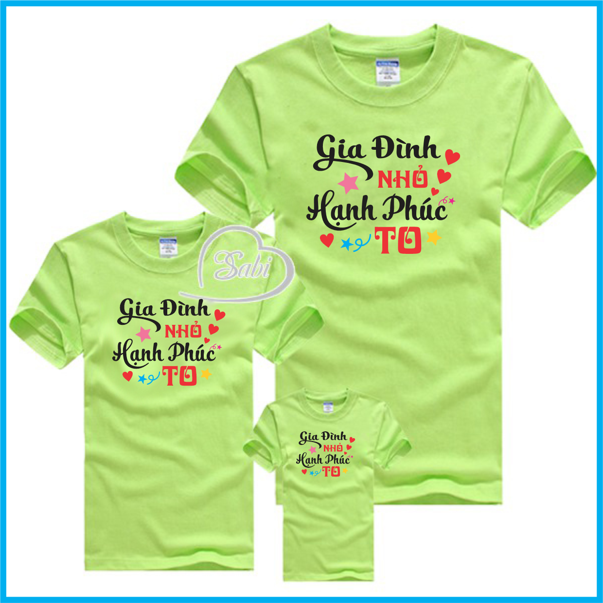 Áo thun - Gia đình nhỏ, Hạnh phúc to