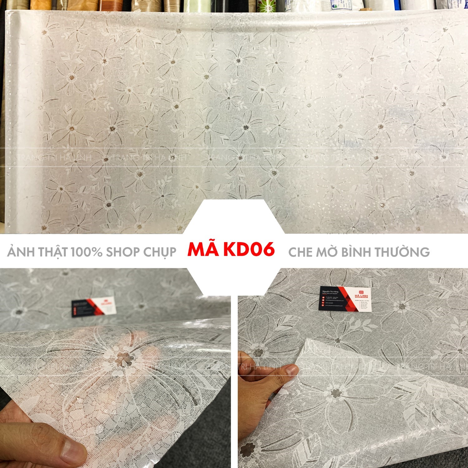 Decal dán kính mờ 3d , giấy decan dán kiếng dày hoa văn sắc nét dán cửa sổ phòng ngủ