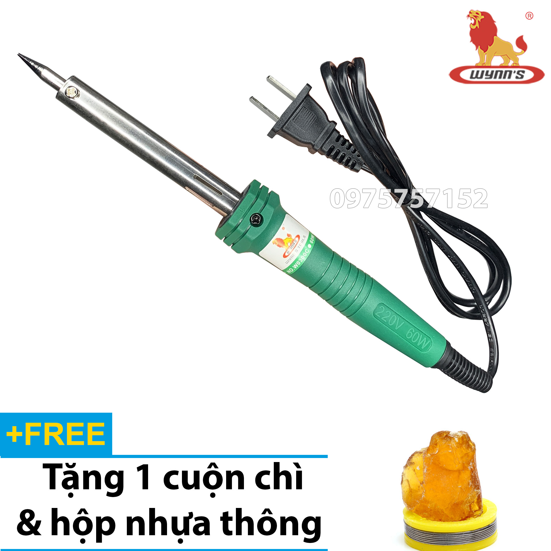 Mỏ hàn thiếc – mỏ hàn chì điện tử 60W WYNN'S HARDEN PRO, lên nhiệt nhanh, mối hàn đẹp, độ bền cao - Tặng 1 cuộn thiếc và 1 hộp nhựa thông, mỏ hàn nhiệt, mỏ hàn thiếc 60w, mỏ hàn cầm tay, mỏ hàn que, mỏ hàn cao cấp