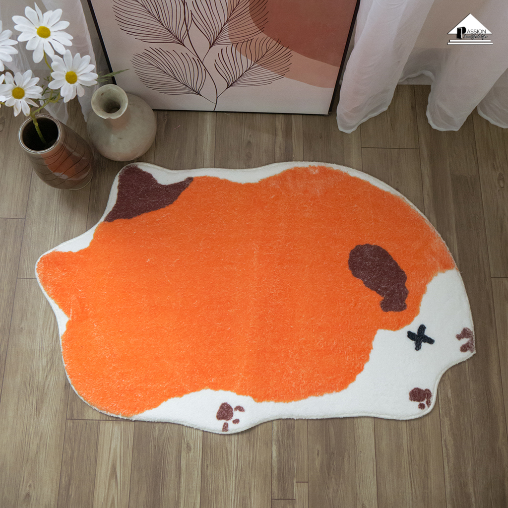 Thảm Lau Chân Hình Thú Lười Sợi Len Siêu Thấm Cute